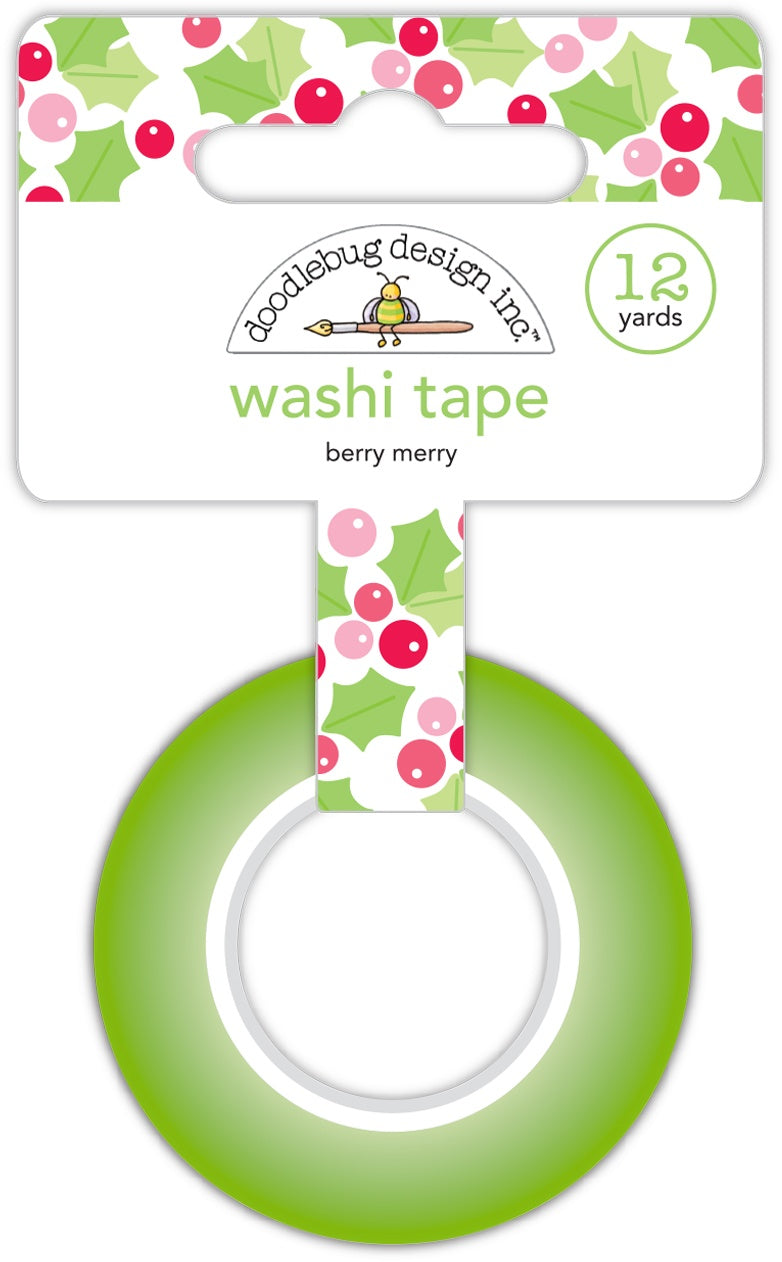 Candy Cane Lane Washi Tape Berry Merry