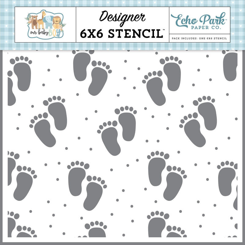 Our Baby Boy 6x6 Stencil - Ten Tiny Toes