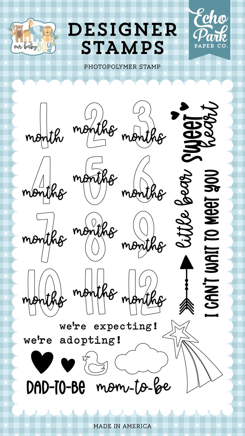 Our Baby Boy Months Stamp Set