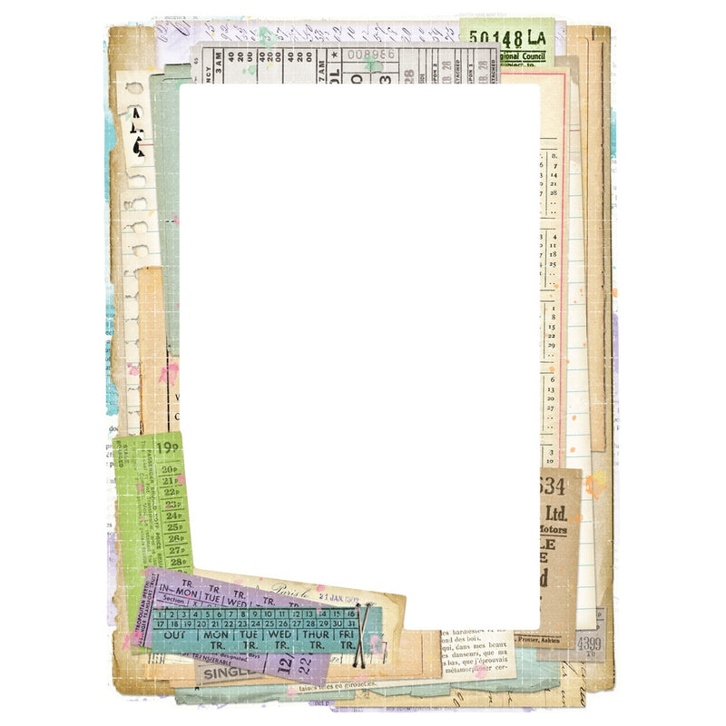 Simple Vintage Life In Bloom Chipboard Frames