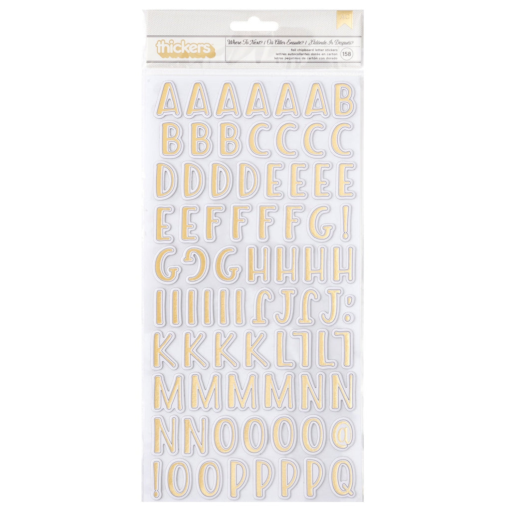 Sticko Alphabet Stickers-Gold Foil Script