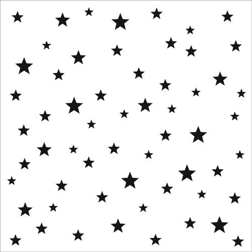 TCW Stencil 6x6 - Starry Stars