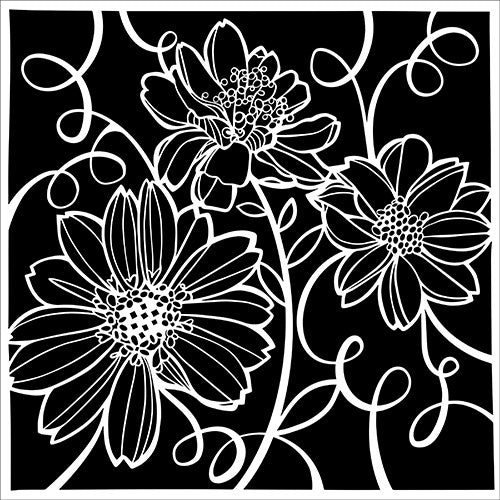 TCW Stencil 6x6 - Tangled Flora