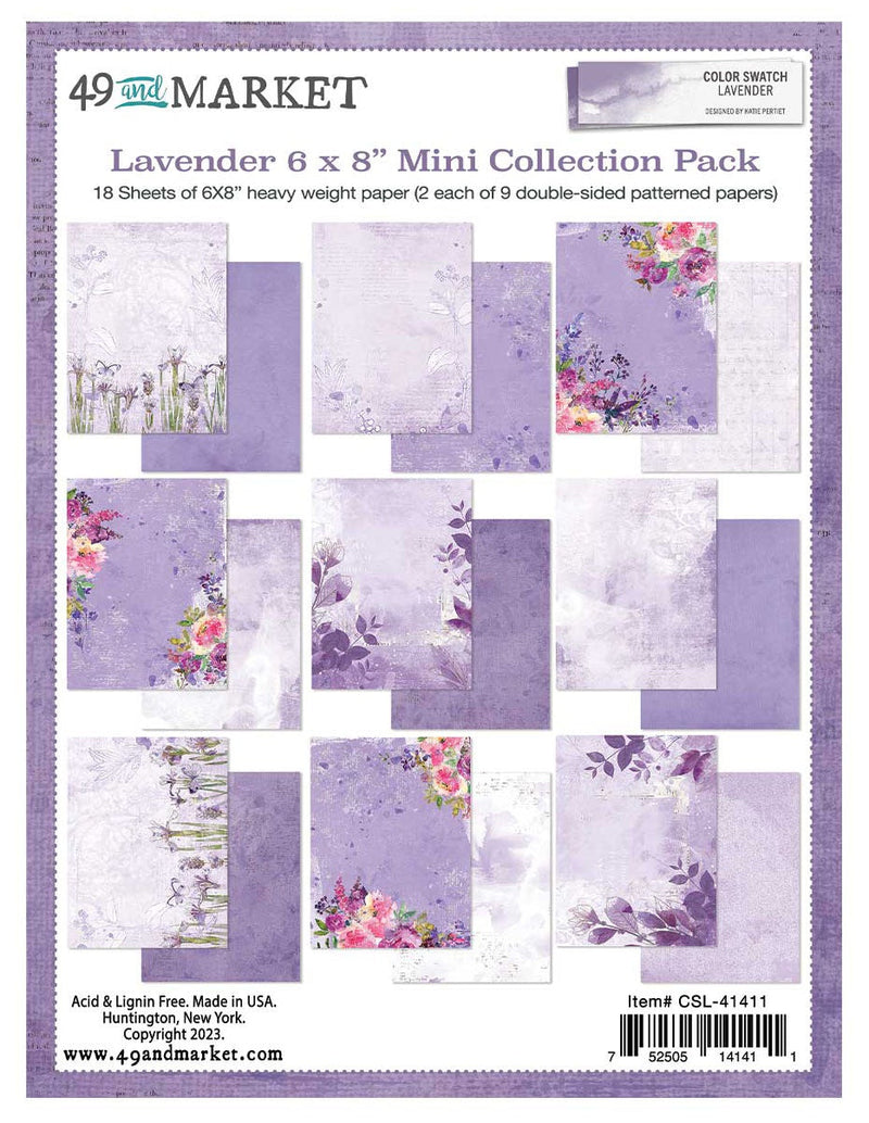 Color Swatch Lavender 6x8 Collection Pack