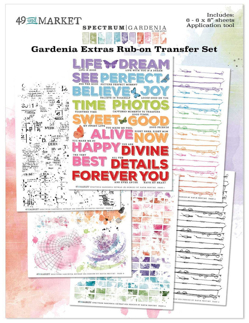 Spectrum Gardenia 6x8 Rub Ons Extras
