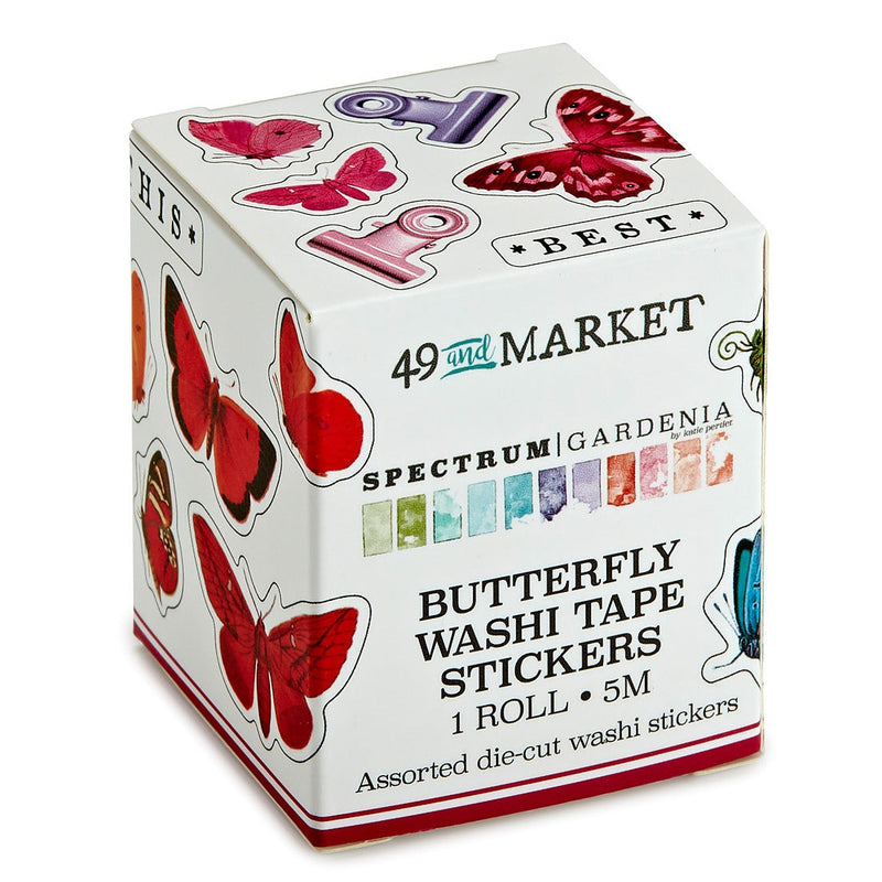 Spectrum Gardenia Washi Sticker Roll Butterfly