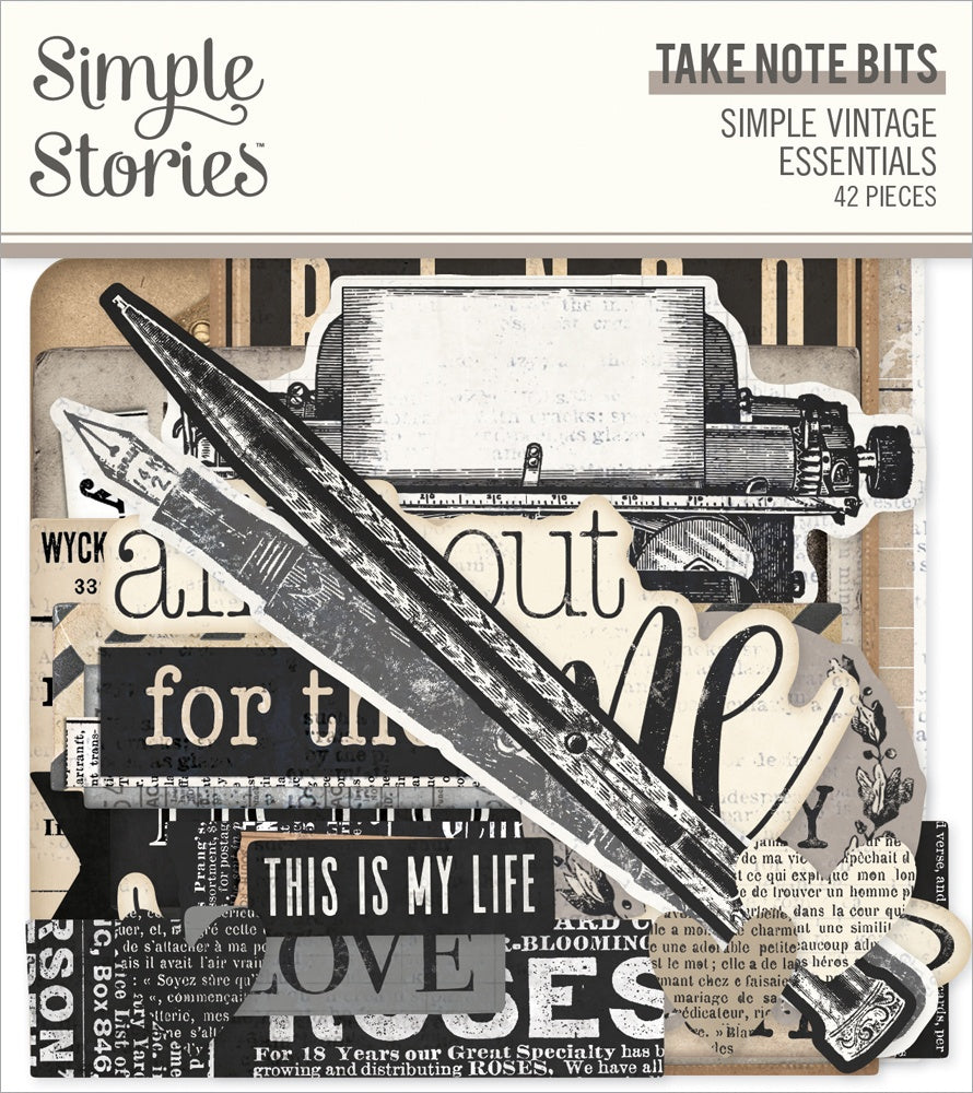 Simple Vintage Essentials Bits Take Note - Simple Stories – Scrapbook ...