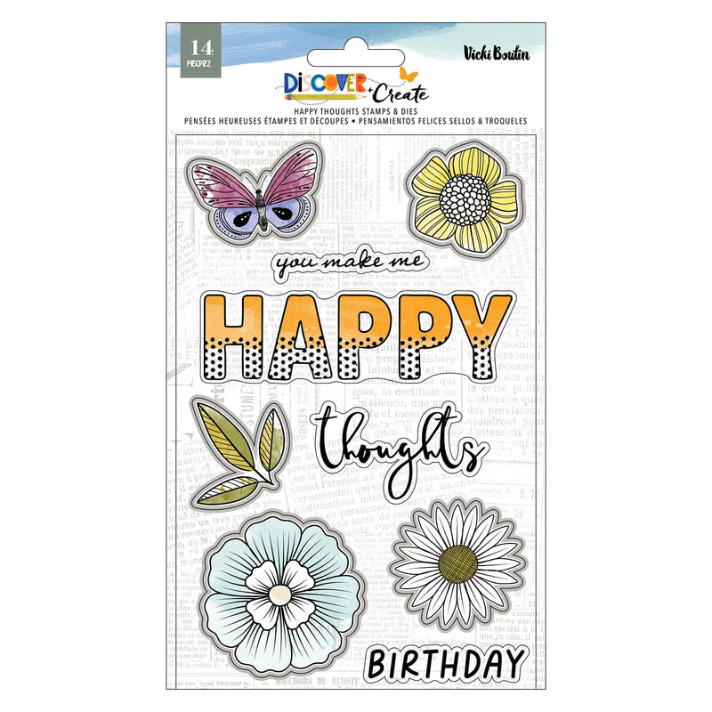 Discover + Create Stamp & Die Set Happy Thoughts