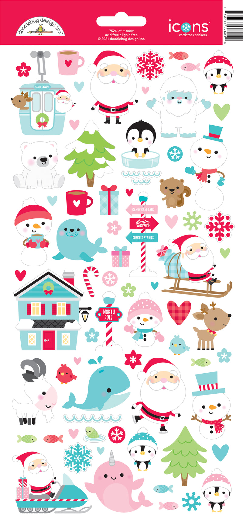 Let It Snow Icons Cardstock Stickers