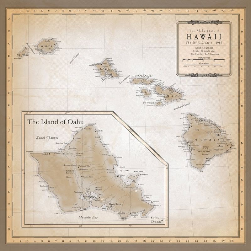 Cartography No. 1 - Hawaii Map