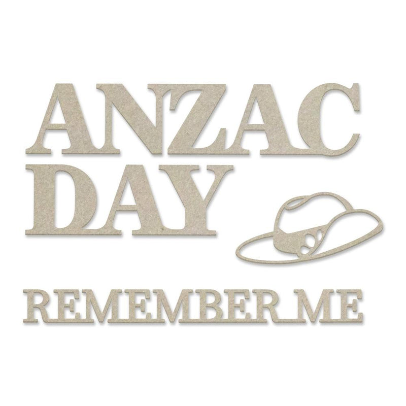 Lest We Forget Chipboard - ANZAC Set
