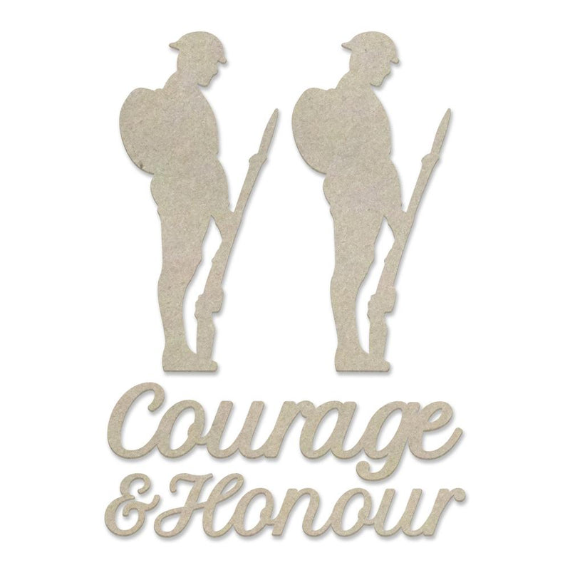 Lest We Forget Chipboard - Courage and Honour Set