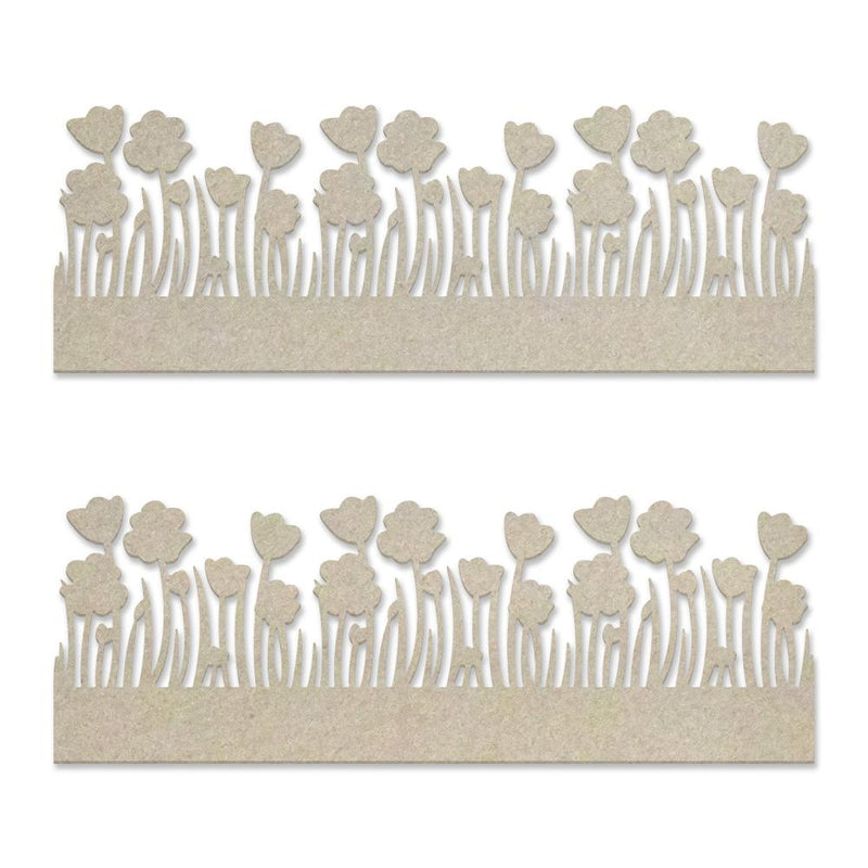 Lest We Forget Chipboard - Poppy Borders Set 2pc