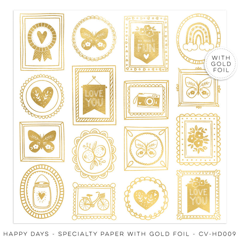 Happy Days Specialty Paper with Gold Foil