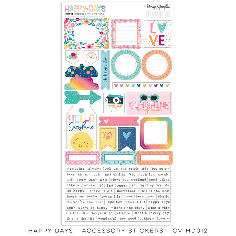 Happy Days Accessory Stickers