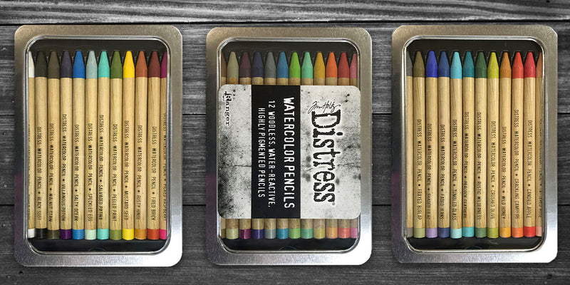 Tim Holtz Distress Watercolor Pencils Bundle - Sets 1, 2 & 3