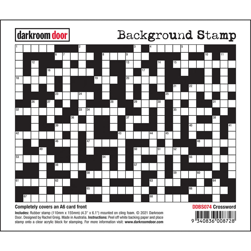 Darkroom Door Background Stamp Crossword