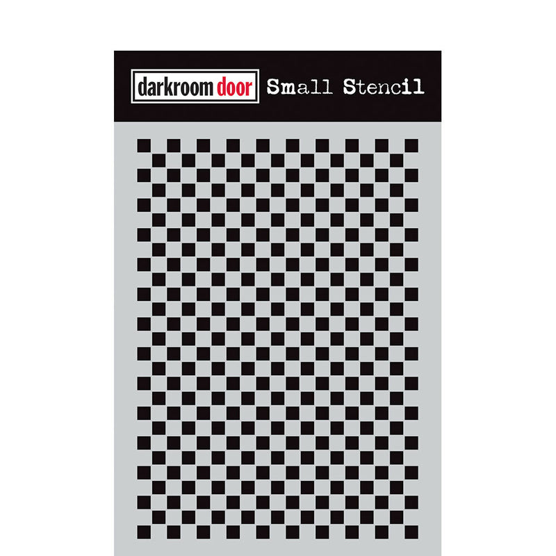 Darkroom Door Small Stencil Checkered