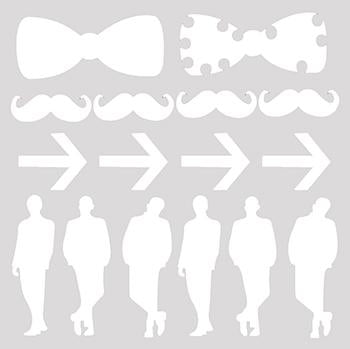 Fab Scraps 8x8 Stencil Bowtie