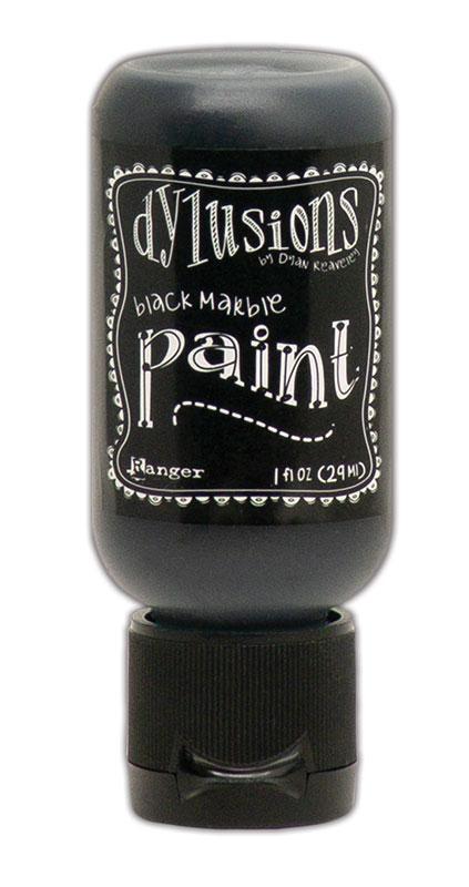 Dylusions Paint Flip Cap Black Marble