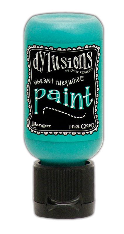 Dylusions Paint Flip Cap Vibrant Turquoise