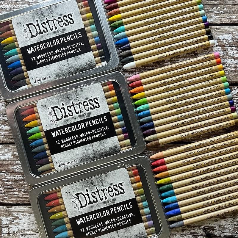 Tim Holtz Distress Watercolor Pencils Bundle - Sets 1, 2 & 3