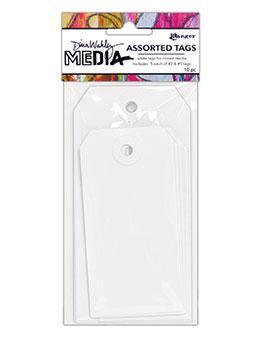Dina Wakley Assorted White Tags 