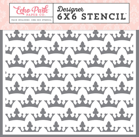 Once Upon A Time 6x6 Stencil Royal Crowns