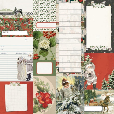 Simple Vintage Rustic Christmas Journal Elements