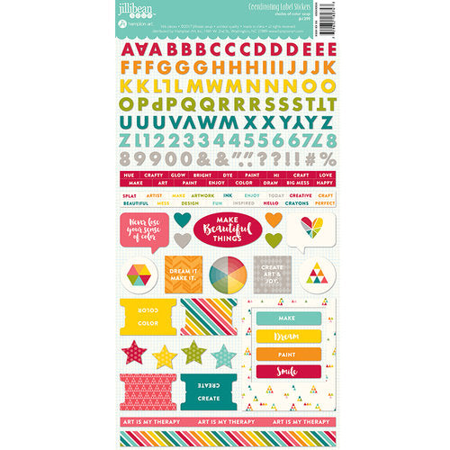 Shades of Color Soup Coordinating Label Stickers