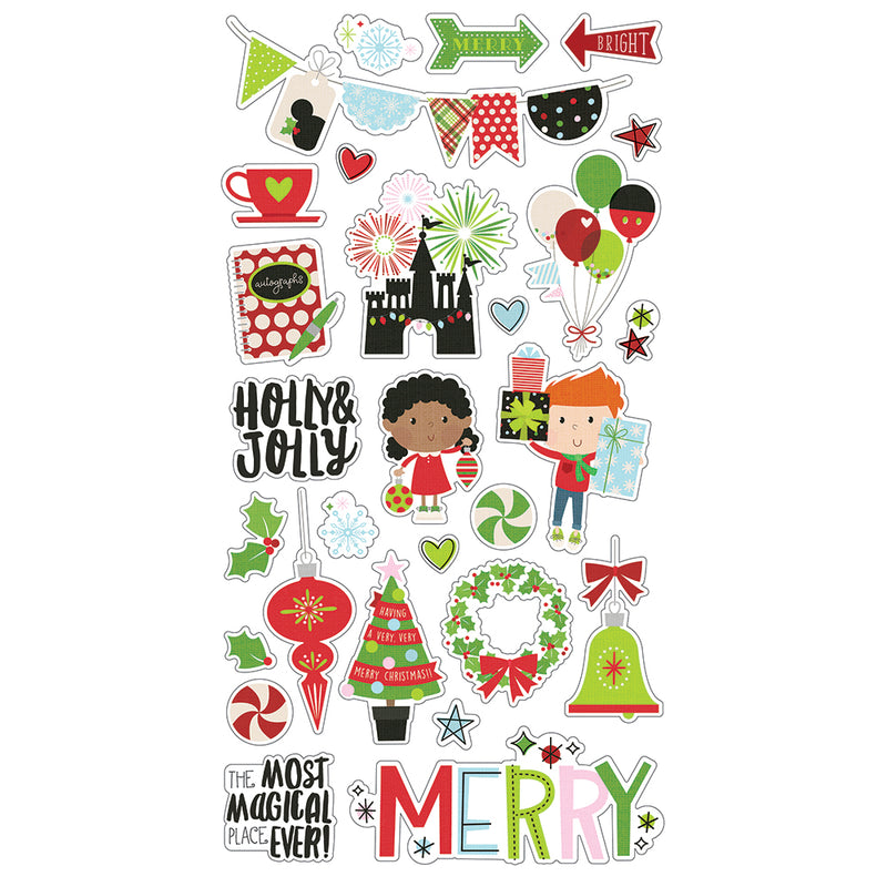 Say Cheese Christmas 6x12 Chipboard Stickers