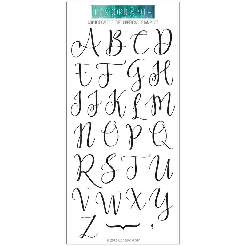 Concord & 9th Sophisticated Script Uppercase Stamp Set