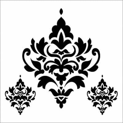 TCW Stencil 6x6 - Damask Decor
