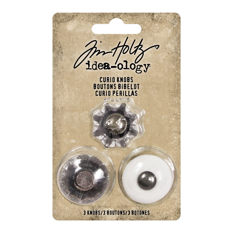 Tim Holtz Idea-ology Curio Knobs 3/pkg