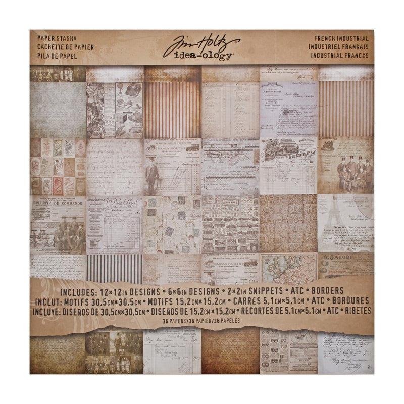 Tim Holtz Idea-ology Paper Stash 12x12 - French Industrial