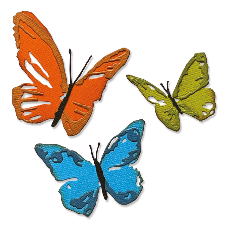 Sizzix Thinlits Dies by Tim Holtz Brushstroke Butterflies