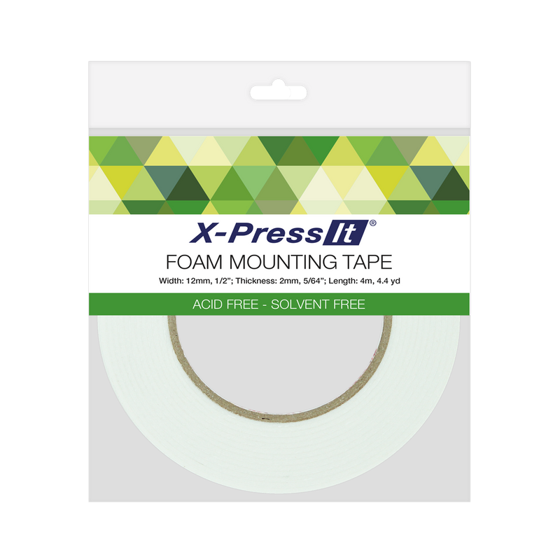X-Press It Foam Mounting Tape 12mm, 1/2" (4m)
