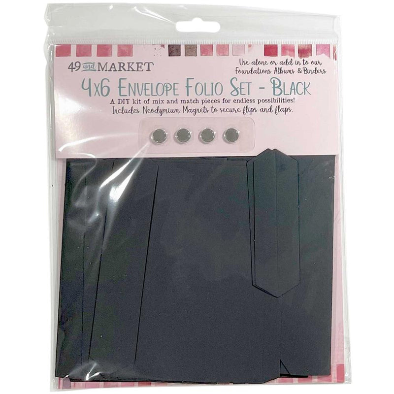 Foundations 4x6 Envelope Folio Set - Black