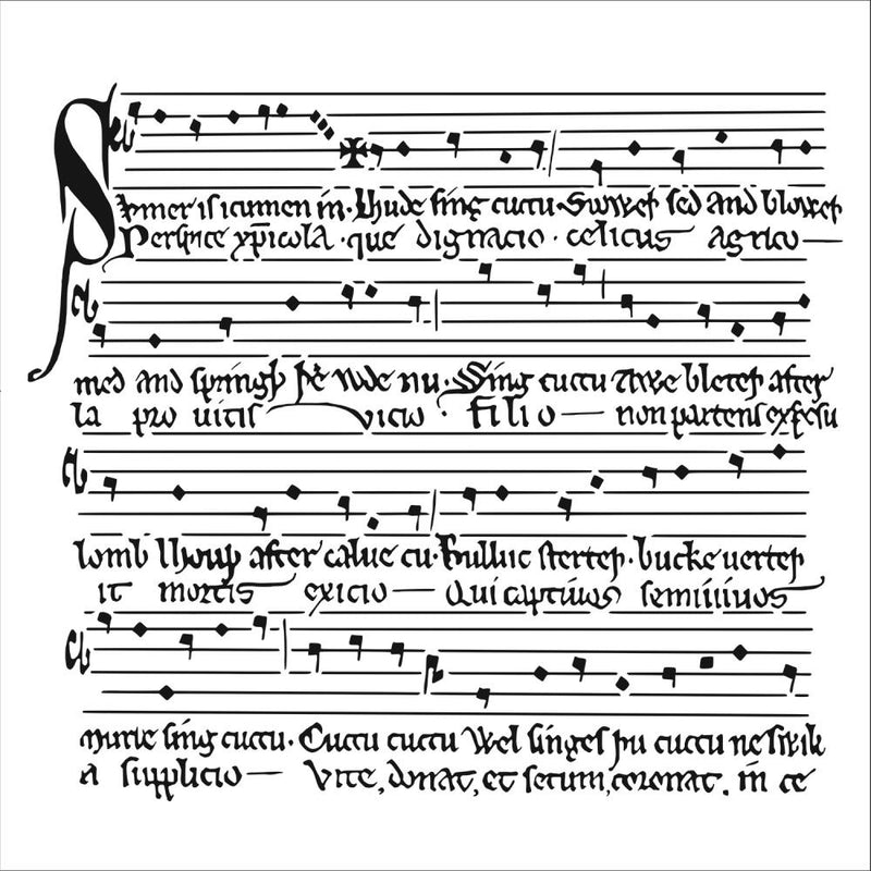 TCW Stencil 12x12 - Medieval Music