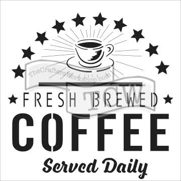 TCW Stencil 6x6 - Fresh Coffee