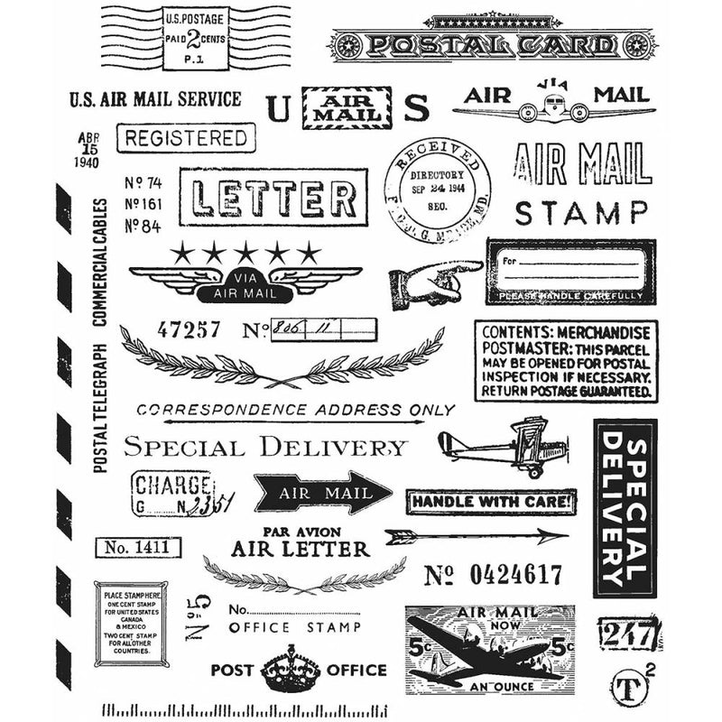 Tim Holtz Cling Stamps Correspondence