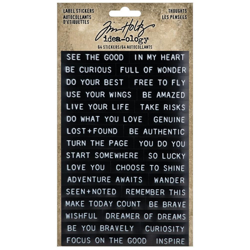 Tim Holtz Idea-ology Sentiments Label Stickers Thoughts