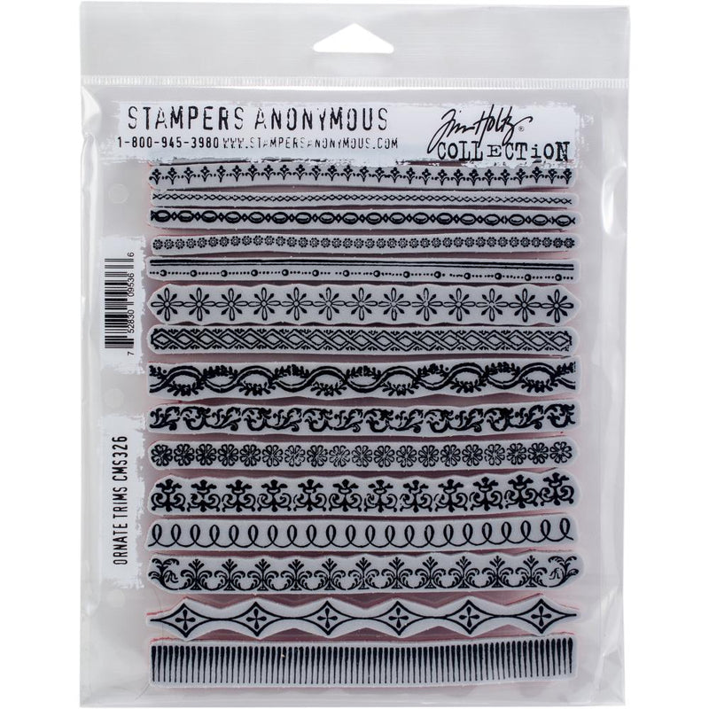 Tim Holtz Cling Stamps Ornate Trims