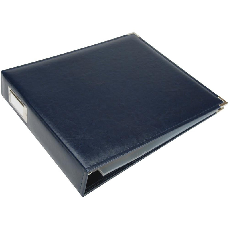 We R Memory Keepers 12x12 Leather 3-Ring Album - Navy