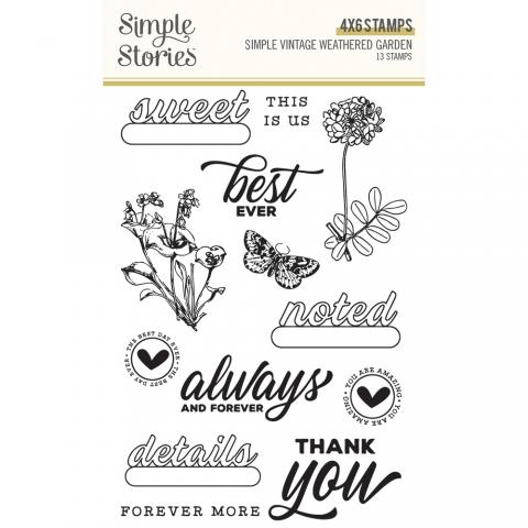 Simple Vintage Weathered Garden Stamps